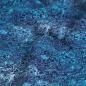 Preview: Baumwolljersey Zeichnungen Blüten Kringel blau türkis